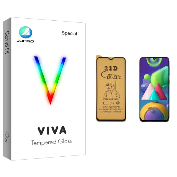 محافظ صفحه نمایش سرامیکی جانبو مدل Viva Glass مناسب برای گوشی موبایل سامسونگ Galaxy M21