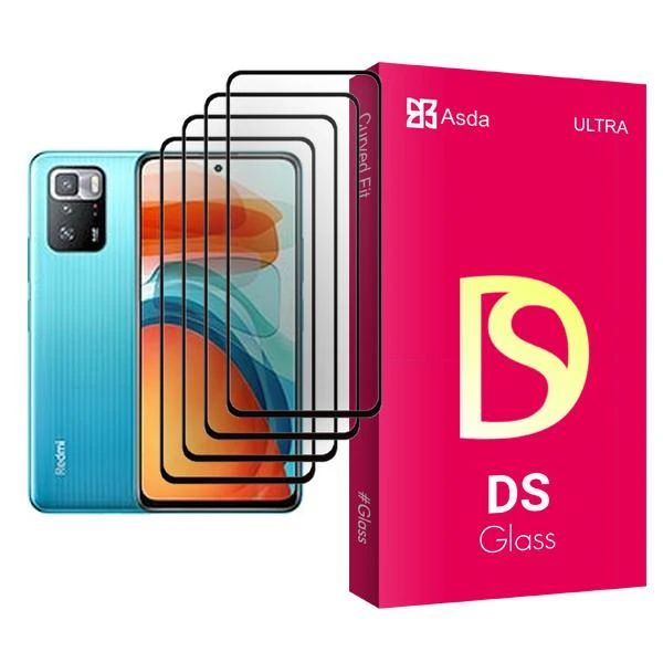 محافظ صفحه نمایش آسدا مدل DS Glass MIX004 مناسب برای گوشی موبایل شیائومی Poco X3 GT بسته چهار عددی