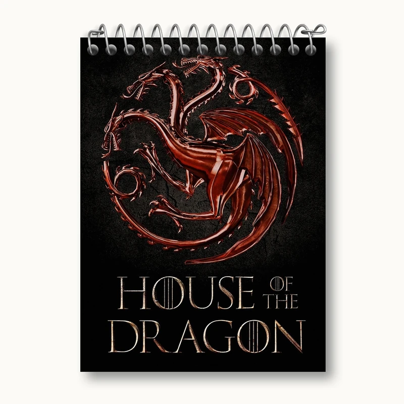 دفتر یادداشت 50 برگ خندالو مدل سریال خاندان اژدهایان House of dragon کد 28514