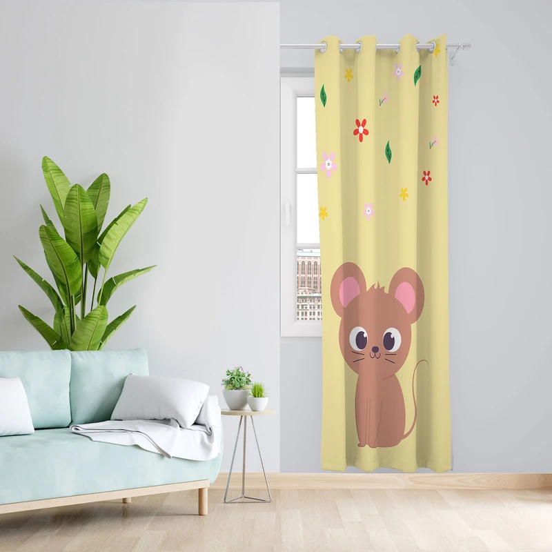  پرده مدل اتاق کودک مخمل پانچی کد 4868 سایز 140x200 سانتی متر