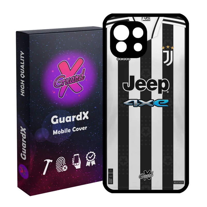 کاور گارد ایکس طرح یوونتوس مدل Glass50357 مناسب برای گوشی موبایل شیائومی Mi 11 Lite