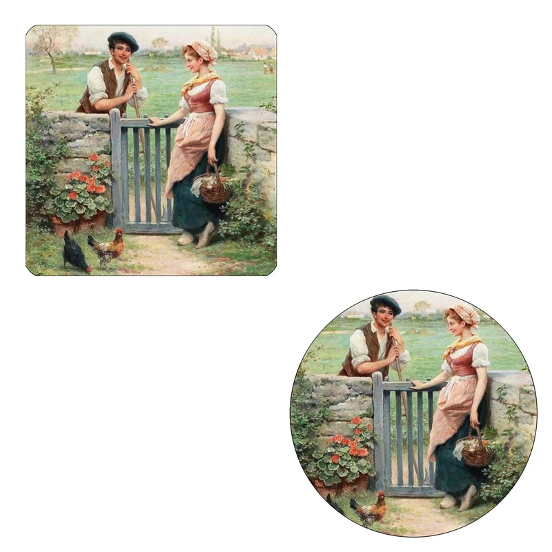 مگنت طرح نقاشی عشاق کد wmg392 به همراه زیر لیوانی