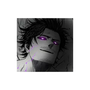 استیکر لپ تاپ و موبایل مدل انیمه طرح شبدر سیاه یامی سوکهیرو Black Clover Yami Sukehiro کد 3298