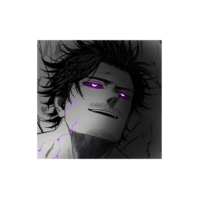 استیکر لپ تاپ و موبایل مدل انیمه طرح شبدر سیاه یامی سوکهیرو Black Clover Yami Sukehiro کد 3298