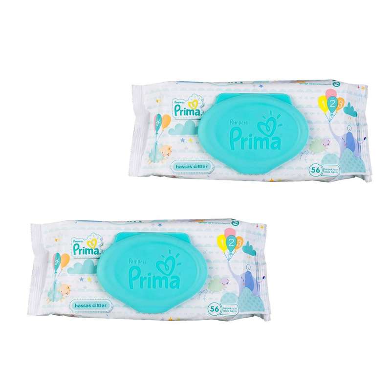 دستمال مرطوب پریما مدل hassas ciltler مجموعه 2 عددی