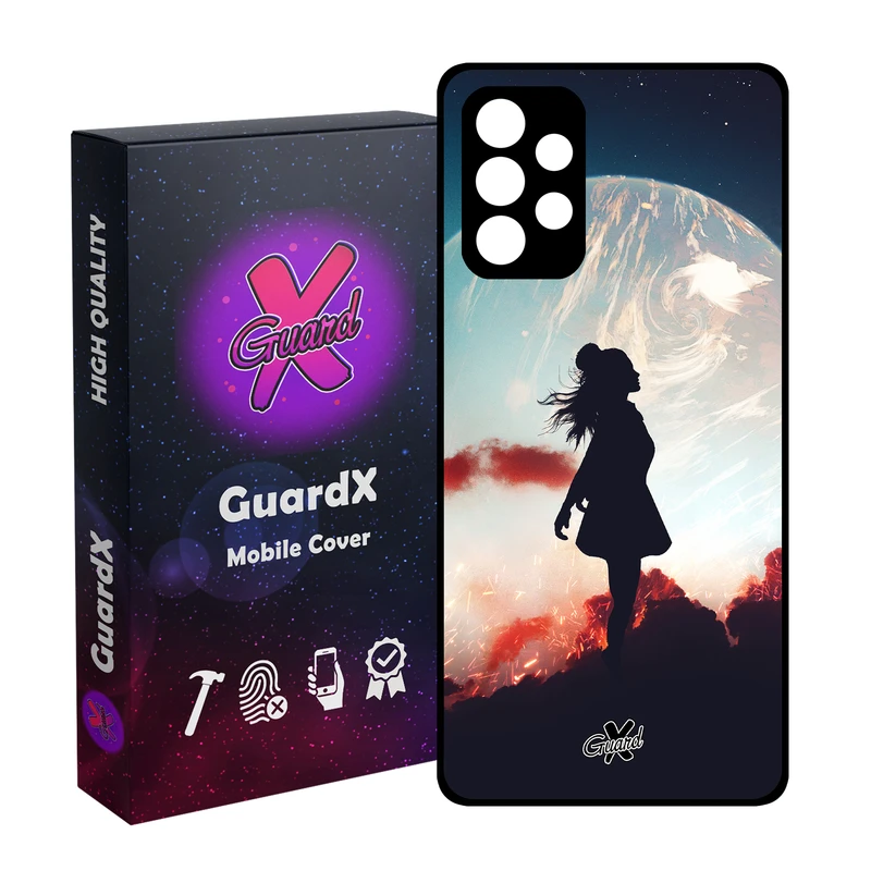 کاور گارد ایکس طرح دختر مدل Glass10195 مناسب برای گوشی موبایل سامسونگ Galaxy A73