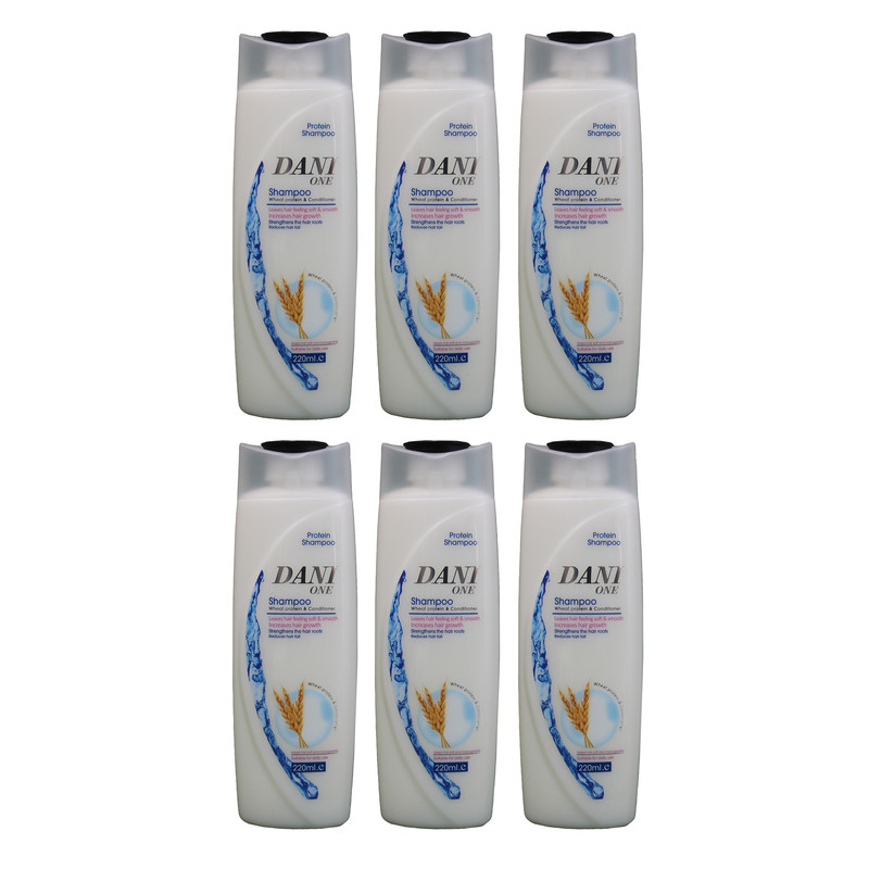 شامپو مو دنی وان مدل پروتئینه حجم 220 میلی لیتر مجموعه 6 عددی