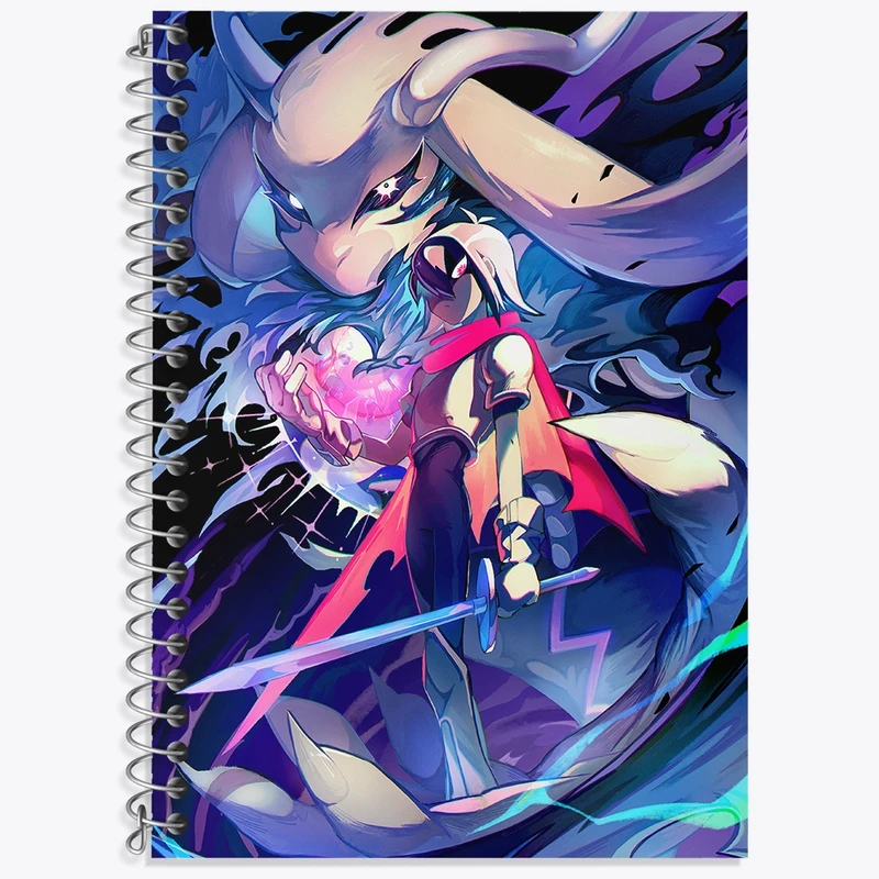 دفتر زبان 50 برگ خندالو مدل دو خط طرح بازی آندرتیل (Undertale) کد 31722