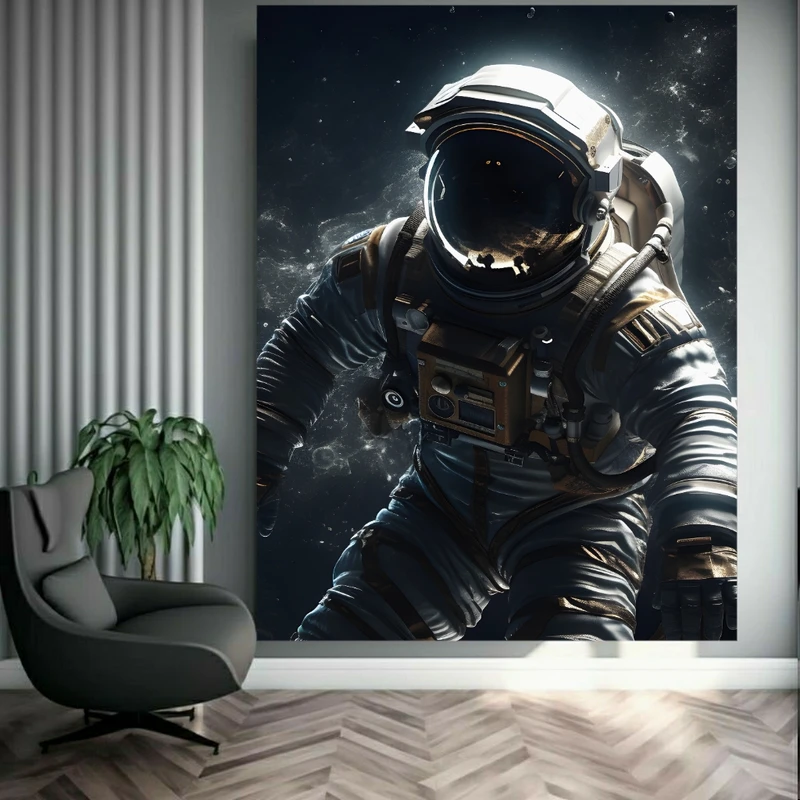 پوستر پارچه ای مخمل طرح فضا مدل فضانورد کد BK23179