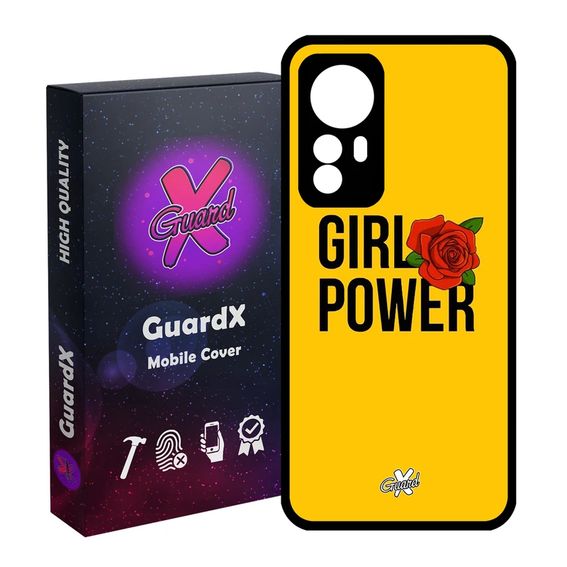 کاور گارد ایکس طرح Girl Power مدل Glass10037 مناسب برای گوشی موبایل شیائومی Mi 12/Mi 12X/Mi 12S