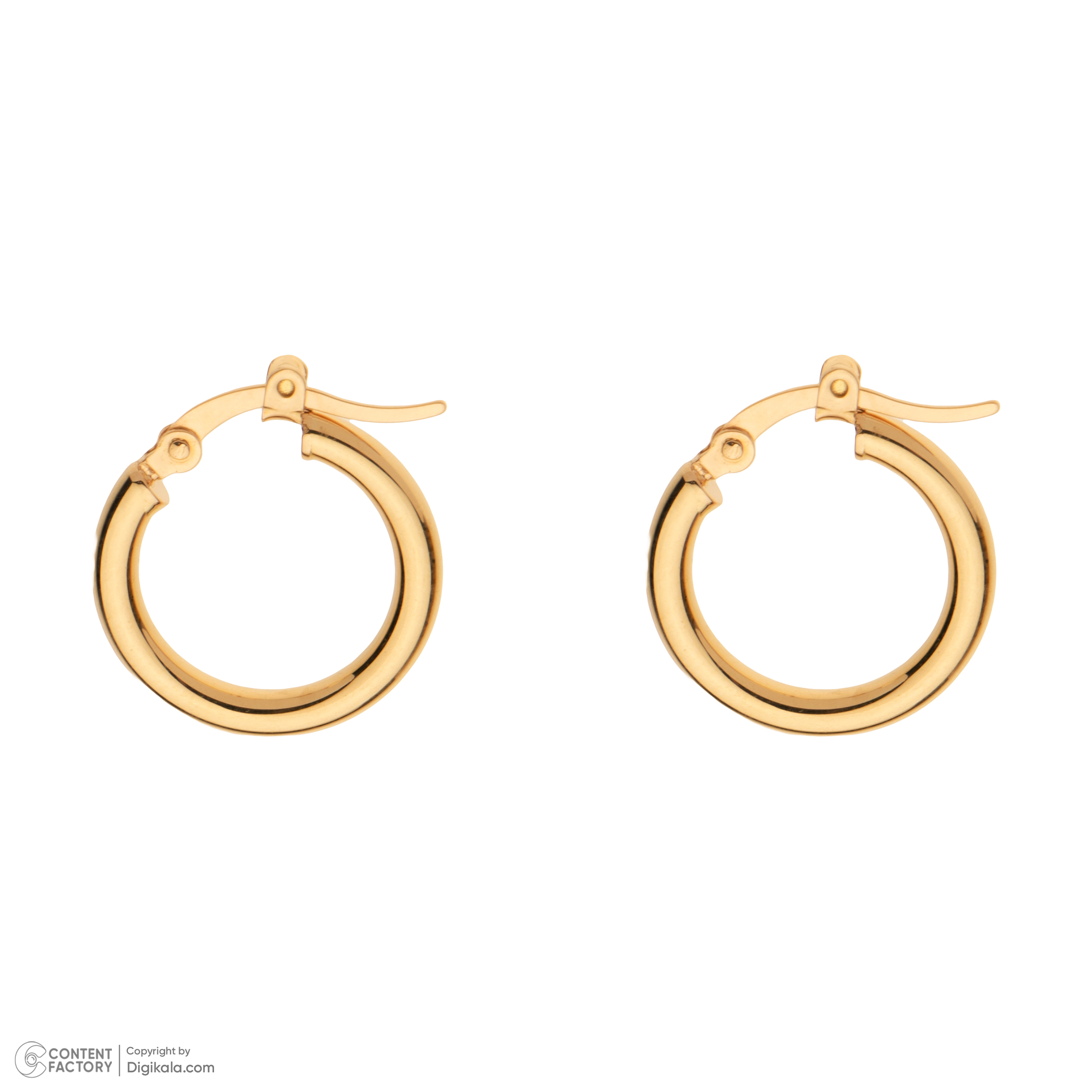 گوشواره حلقه‌ای طلا 18 عیار زنانه گلدم مدل E-3070043