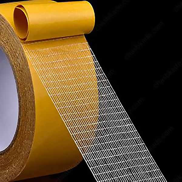 چسب دوطرفه مدل نخ دار عرض 3 سانتی متر چسب دوطرفه مدل نخ دار عرض 3 سانتی متر
