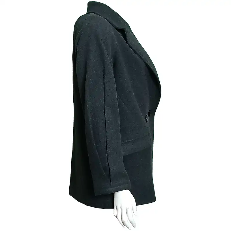 پالتو زنانه بی تی مدل فوتر پوستی کد Ch247 رنگ ذغالی