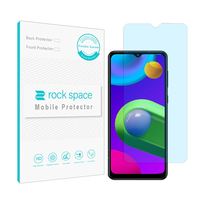 محافظ صفحه نمایش ضد اشعه آبی راک اسپیس مدل HyBLU مناسب برای گوشی موبایل سامسونگ Galaxy M02