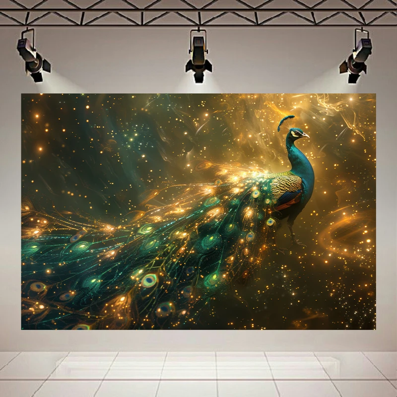 پوستر مدل طاووس طلایی کد AR305654