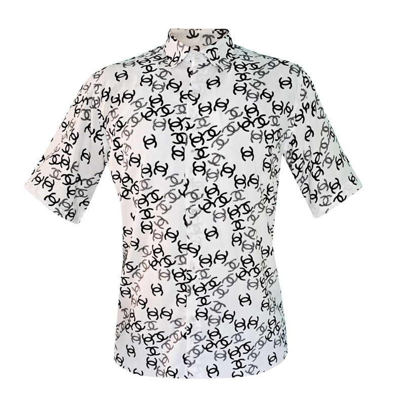 پیراهن آستین کوتاه مردانه مدل هاوایی کد SHA-WHI رنگ سفید