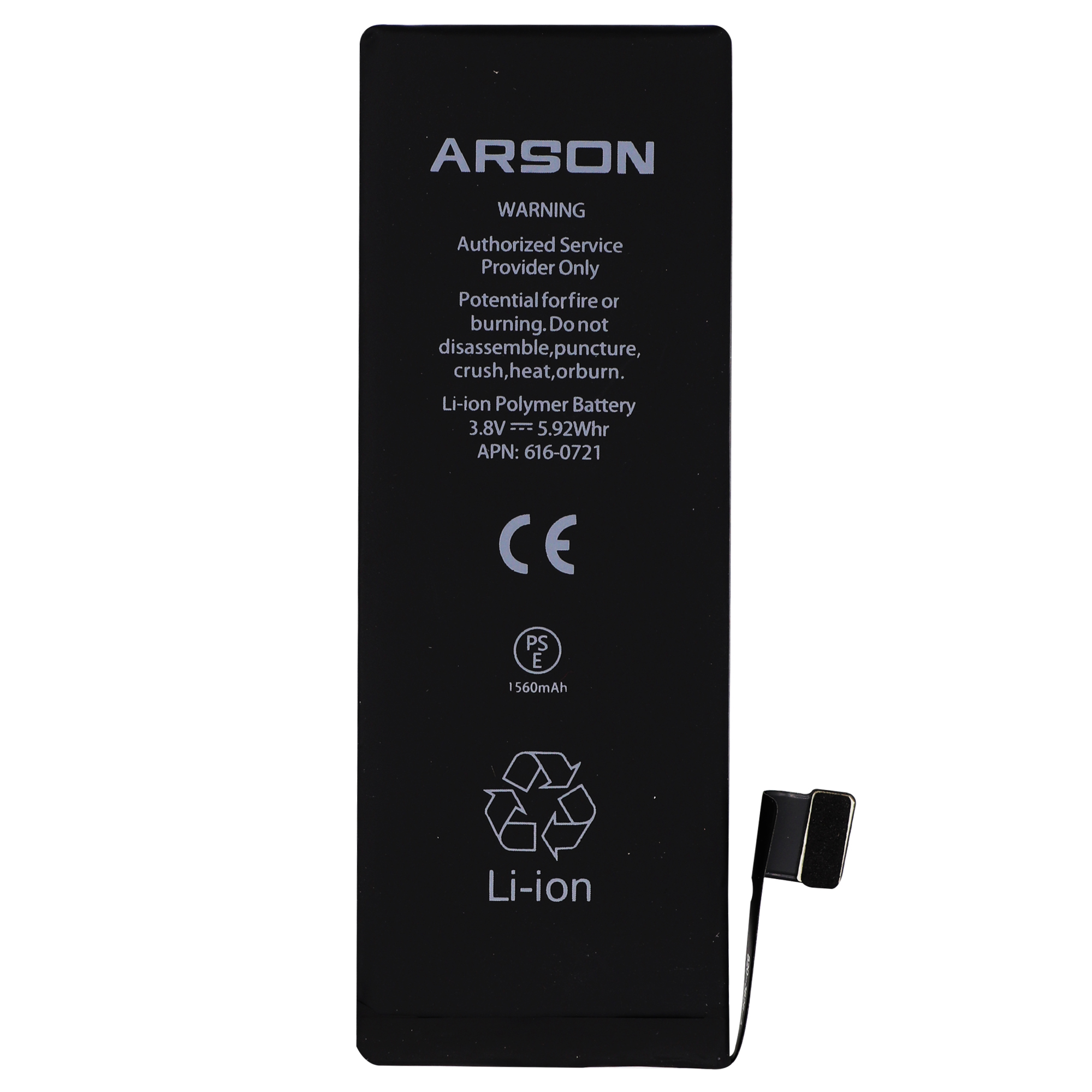 باتری موبایل آرسون مدل F5D33 ظرفیت 1560 میلی آمپر ساعت مناسب برای گوشی موبایل اپل Iphone 5s