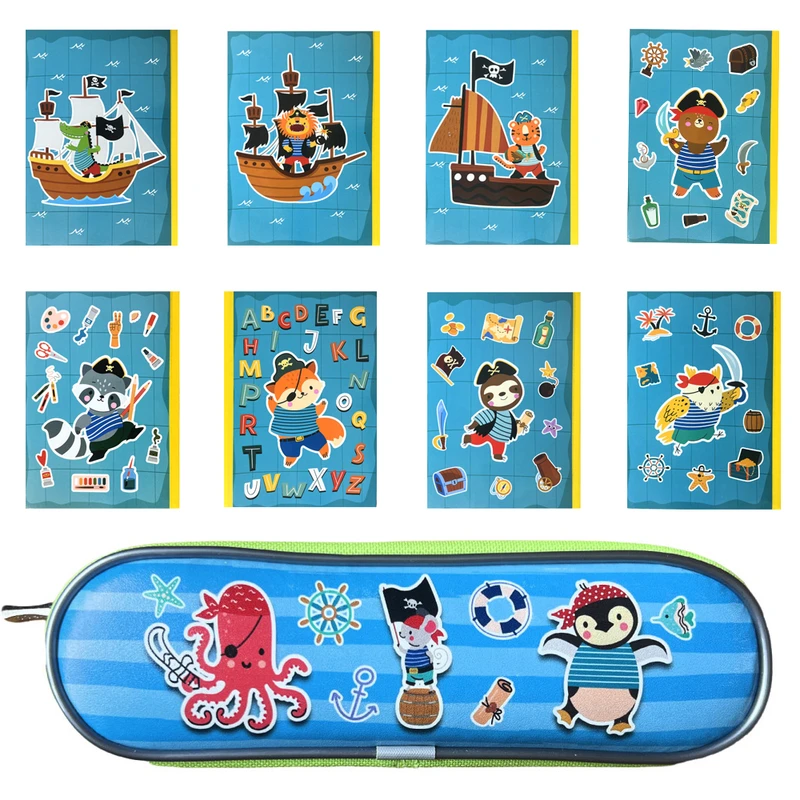 دفتر پاپکو طرح پرونوت کد PK-14029 به همراه جامدادی بسته 9 عددی