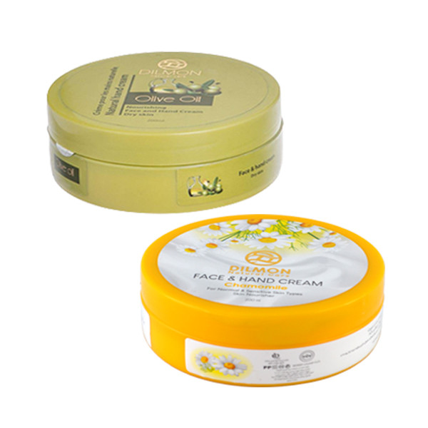 کرم مرطوب کننده دیلمون مدل روغن زیتون و بابونه حجم 200 میلی لیتر مجموعه 2 عددی