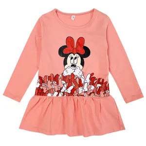 پیراهن دخترانه مدل مینی ماوس رنگ صورتی