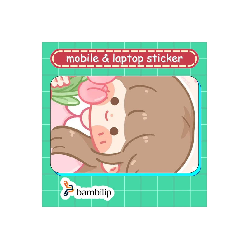 استیکر بامبیلیپ مدل کارت عابر طرح دختر با گل لاله کد 0508227