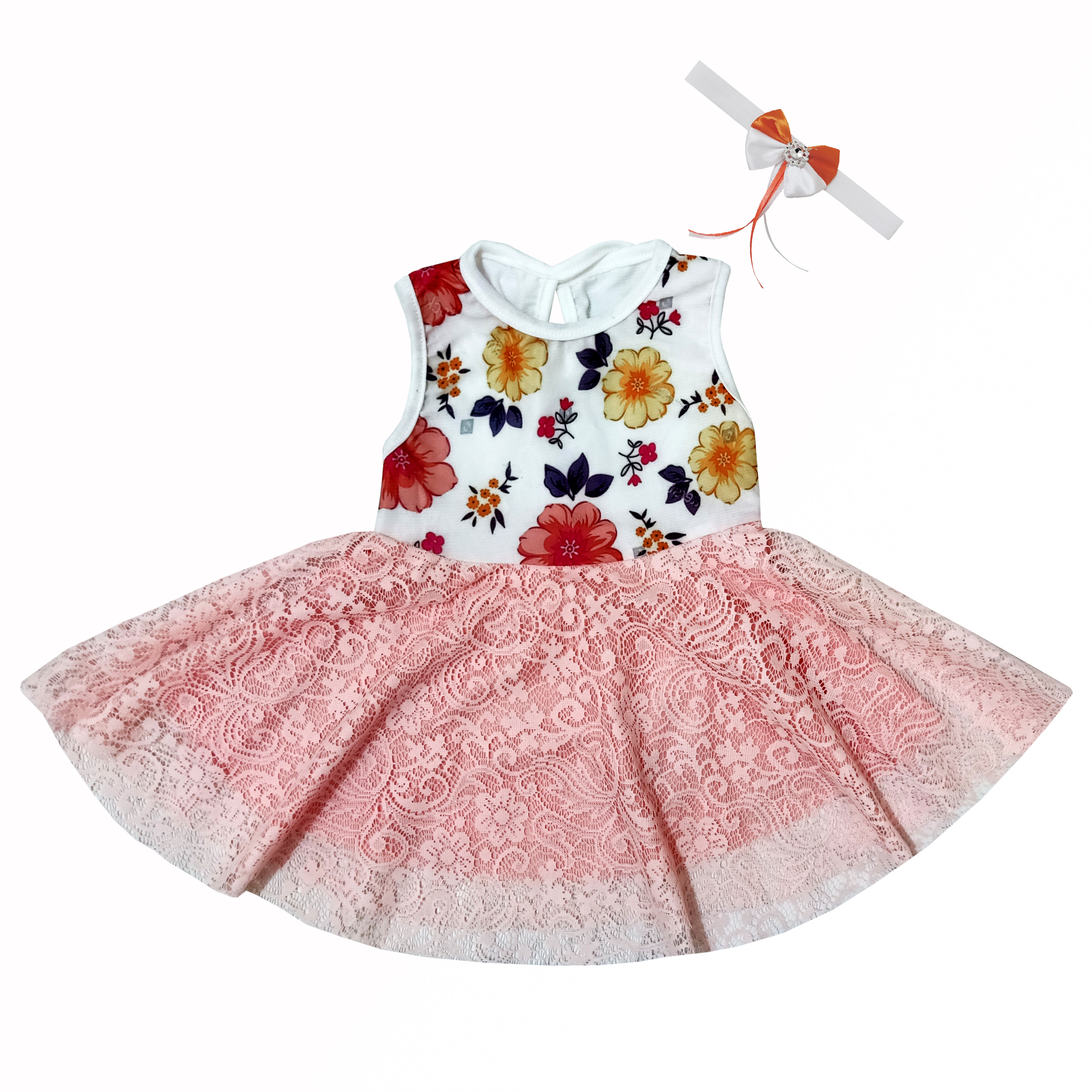 ست پیراهن و هدبند نوزادی مدل پرنسس کوچولو کد 771239