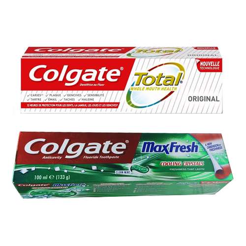 خمیر دندان کلگیت مدل Total Orginal حجم 75 میلی لیتر به همراه خمیر دندان کلگیت مدل Cool Gel حجم 75 میلی لیتر