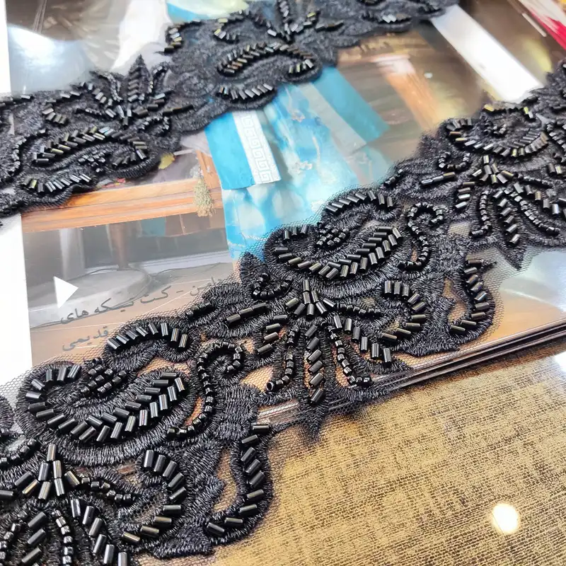 نوار یراق مدل منجوق دوزی مجلسی K طول 1 متر