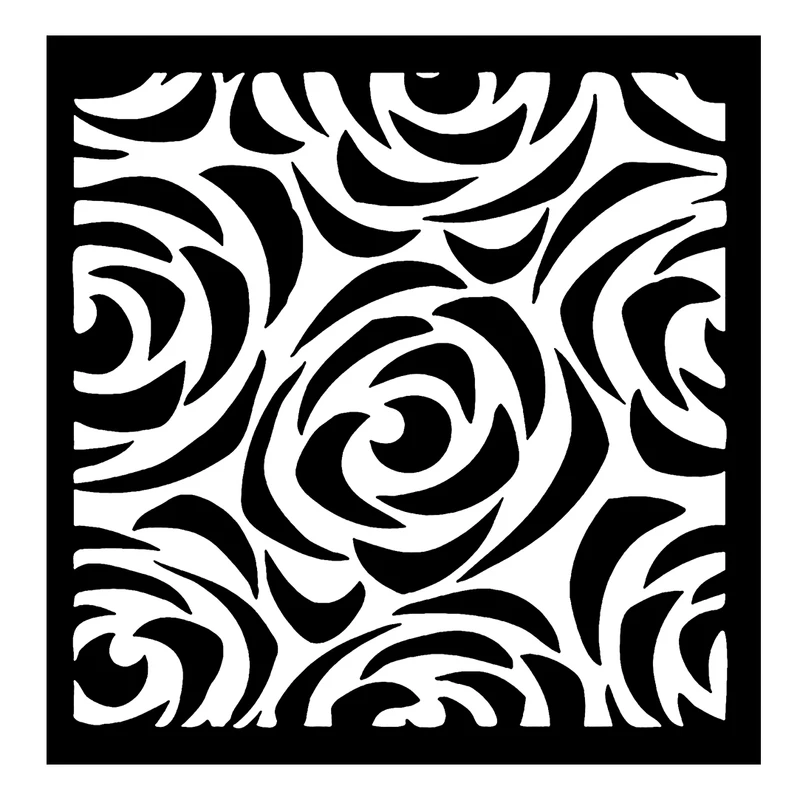  شابلون باتیس آرت طرح پترن گل کد 50-458