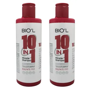 شامپو و نرم کننده مو بیول مدل miracle مناسب برای انواع مو حجم 400 میلی‌لیتر مجموعه دو عددی
