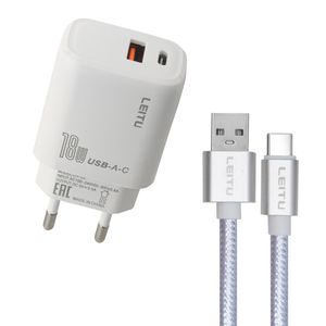 شارژر دیواری لیتو مدل LH-23 به همراه کابل تبدیل  USB-C