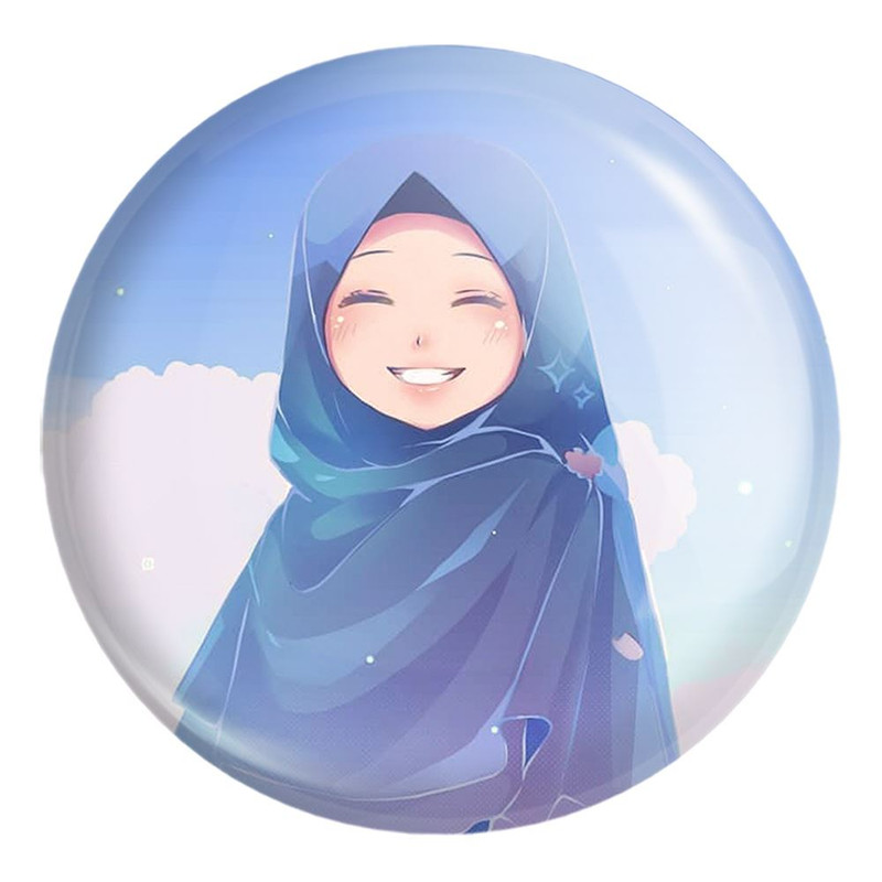 پیکسل خندالو طرح دخترانه باحجاب کد 25991 مدل بزرگ