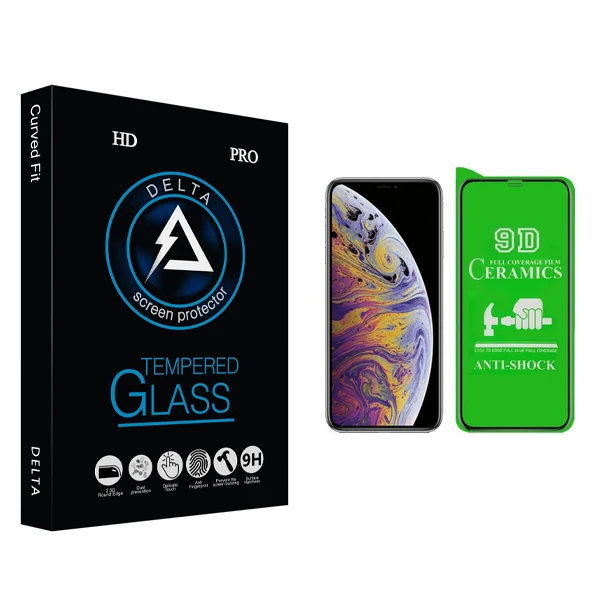 محافظ صفحه نمایش سرامیکی دلتا مدل HD مناسب برای گوشی موبایل اپل IPHONE XS MAX/11PRO MAX