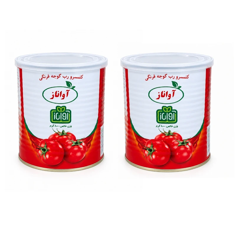 رب گوجه فرنگی آواناز  - 800 گرم بسته دو عددی
