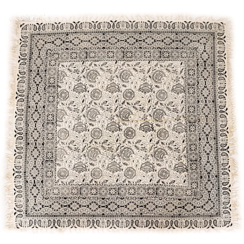 رومیزی قلمکار مدل سیاه قلم کد 100