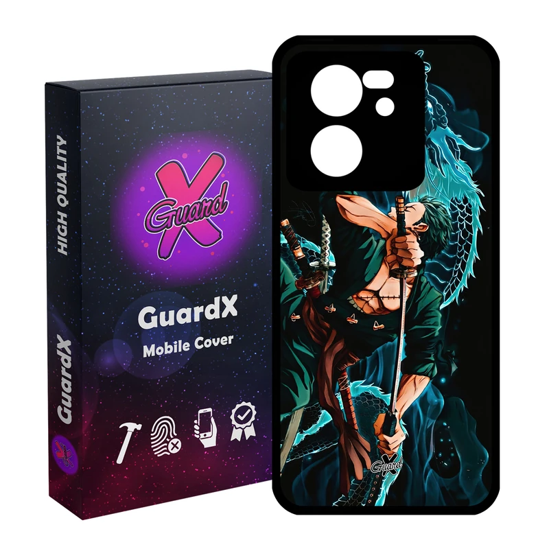 کاور گارد ایکس طرح Roronoa Zoro Anime مدل Glass10553 مناسب برای گوشی موبایل شیائومی 13T/13T Pro/Redmi K60 Ultra
