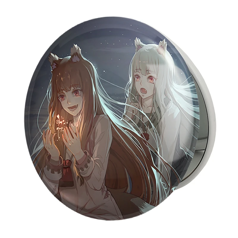 آینه جیبی خندالو طرح هولو انیمه ادویه و گرگ مدل تاشو کد 36113