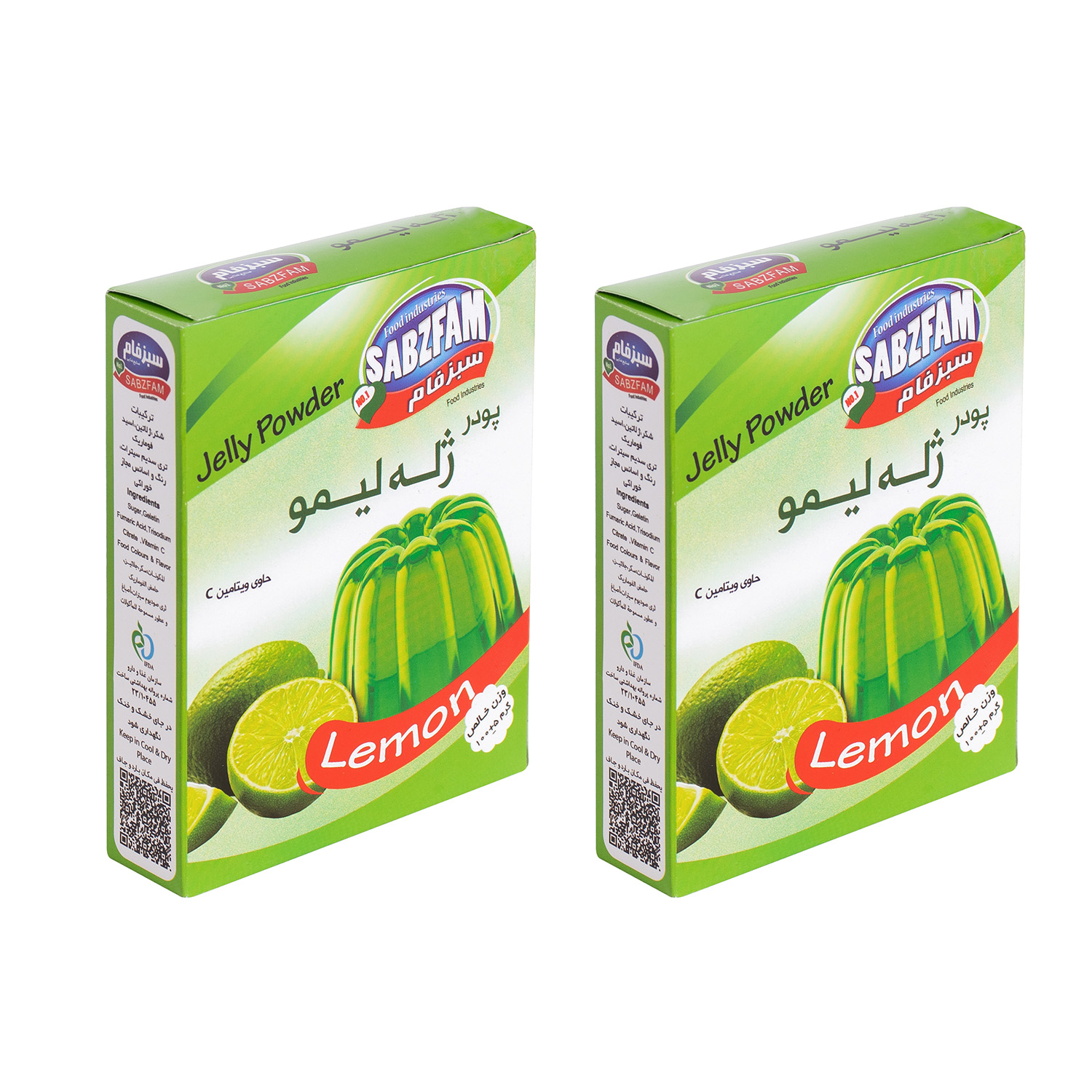 پودر ژله لیمو سبزفام - 100 گرم بسته 2 عددی