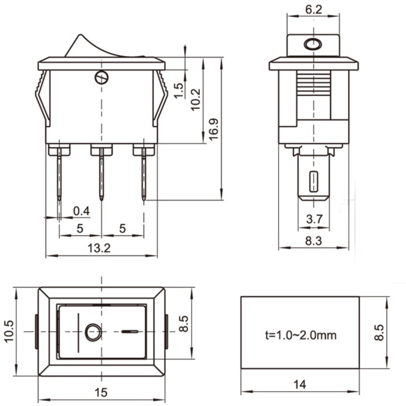 کلید راکر کد 2 کلید راکر کد 2
