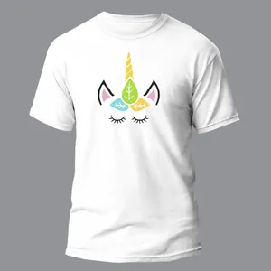 تی شرت آستین کوتاه دخترانه مدل Unicorn کد 045
