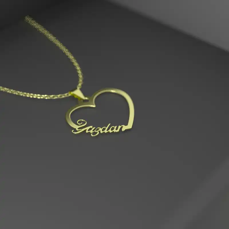 گردنبند طلا 18 عیار زنانه مدوپد مدل اسم یزدان yazdan کد GBB12978 به همراه باکس گل رز جاویدان