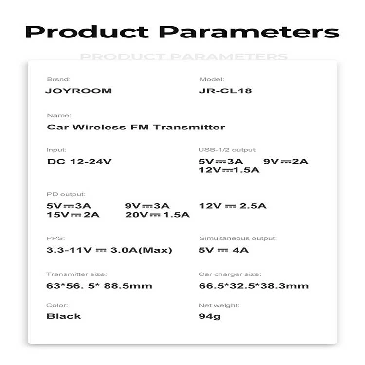 عکس شماره 14 : پخش کننده اف ام خودرو و شارژر فندکی جوی روم مدل jr-cl18