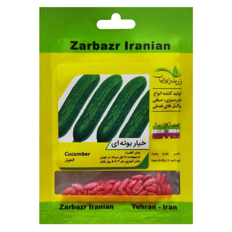 بذر خیار بوته ای زر بذر ایرانیان کد ZBP-22 