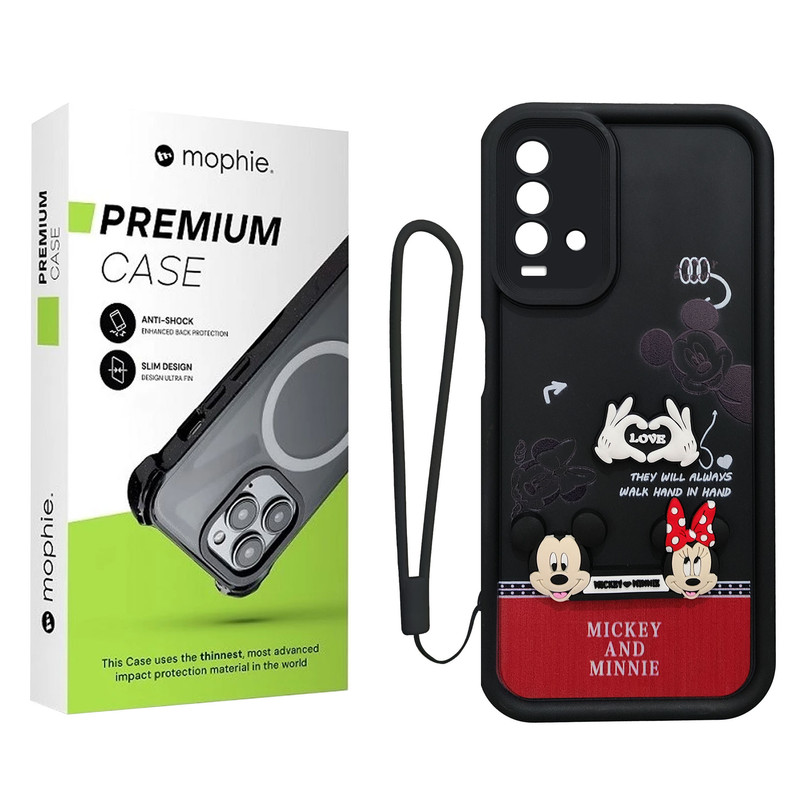 کاور موفی مدل Silicone Puffer Minni Mouse Strap مناسب برای گوشی موبایل شیائومی Redmi 9T به همراه بند
