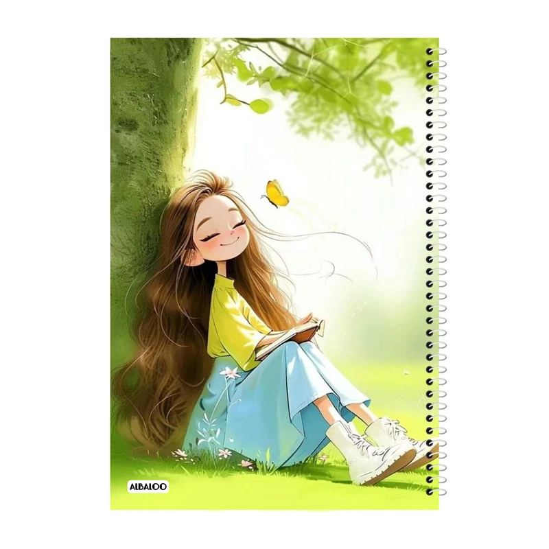 دفتر مشق 50 برگ آلبالو طرح دختر کد2024