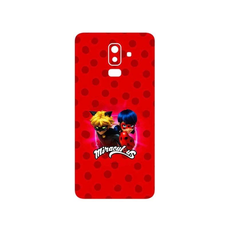 برچسب پوششی ماهوت مدل Ladybug and Cat Noir مناسب برای گوشی موبایل سامسونگ Galaxy J8