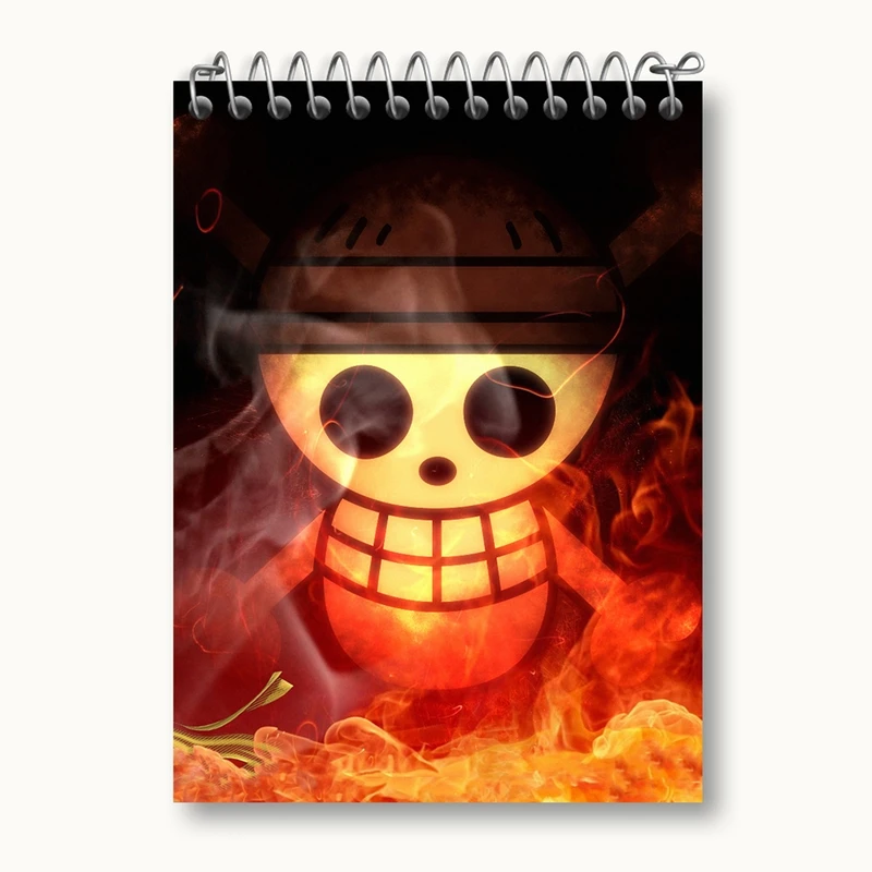 دفتر یادداشت 50 برگ خندالو مدل لوفی انیمه وان پیس One Piece کد 17218