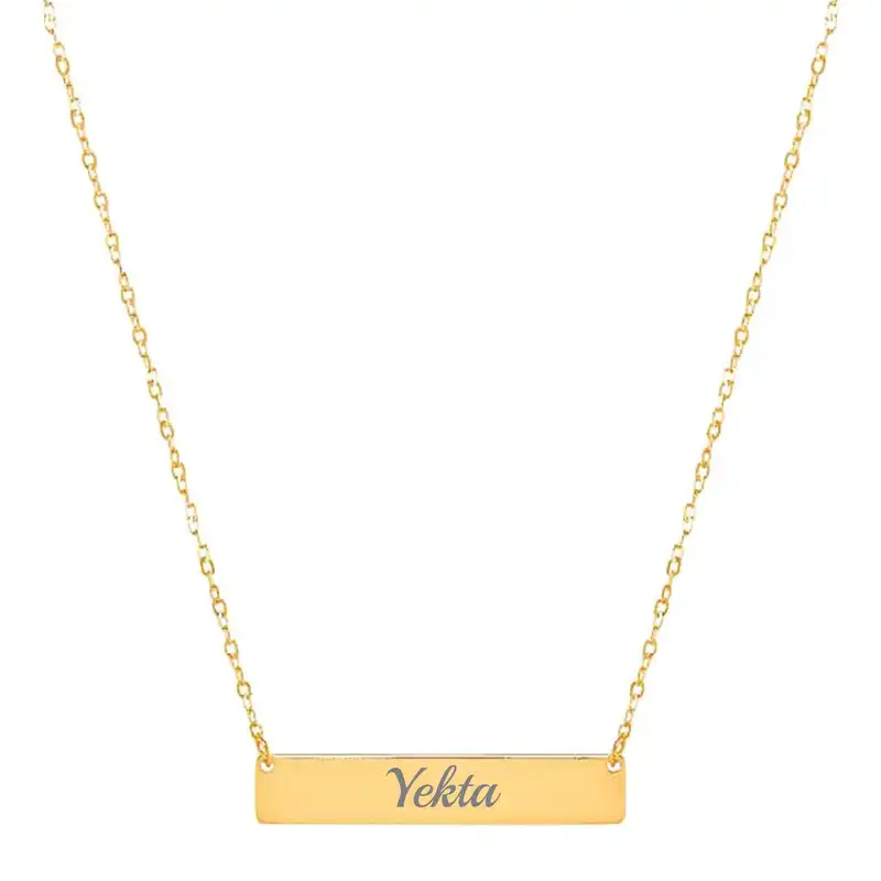 گردنبند طلا 18 عیار زنانه لیردا مدل اسم یکتا