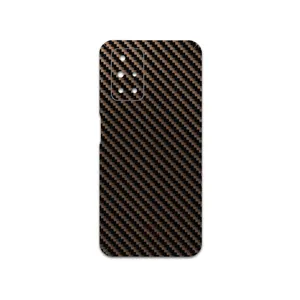 MAHOOT Glossy-Brown-Fiber Cover Sticker for Xiaomi Redmi 10 Prime