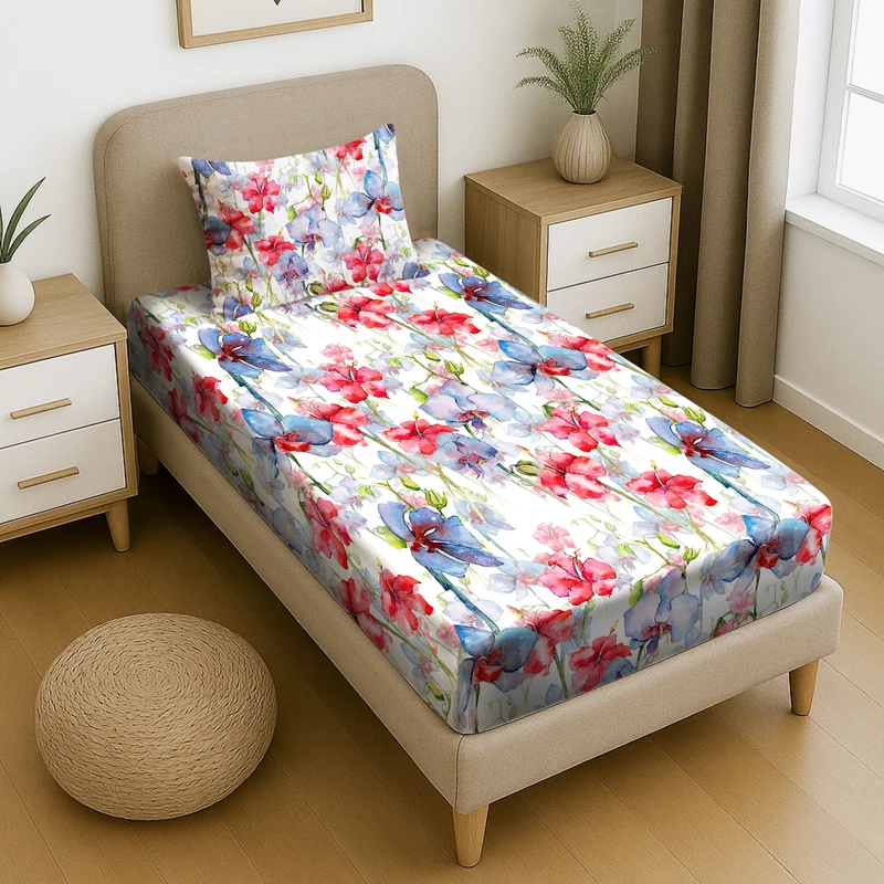 سرویس ملحفه پامیل مدل RK878HS یک نفره 2 تکه